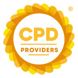The CPD Group Provider Registered Logo; A round yellow and orange crest with CPD Providers text in the middle.