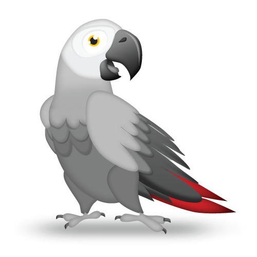 African grey parrot logo representing ‘Psittacus Systems’