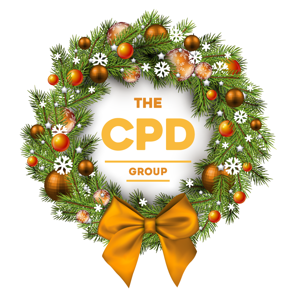 The CPD Group Registered Logo; A round yellow and orange crest with The CPD Group text in the middle.
